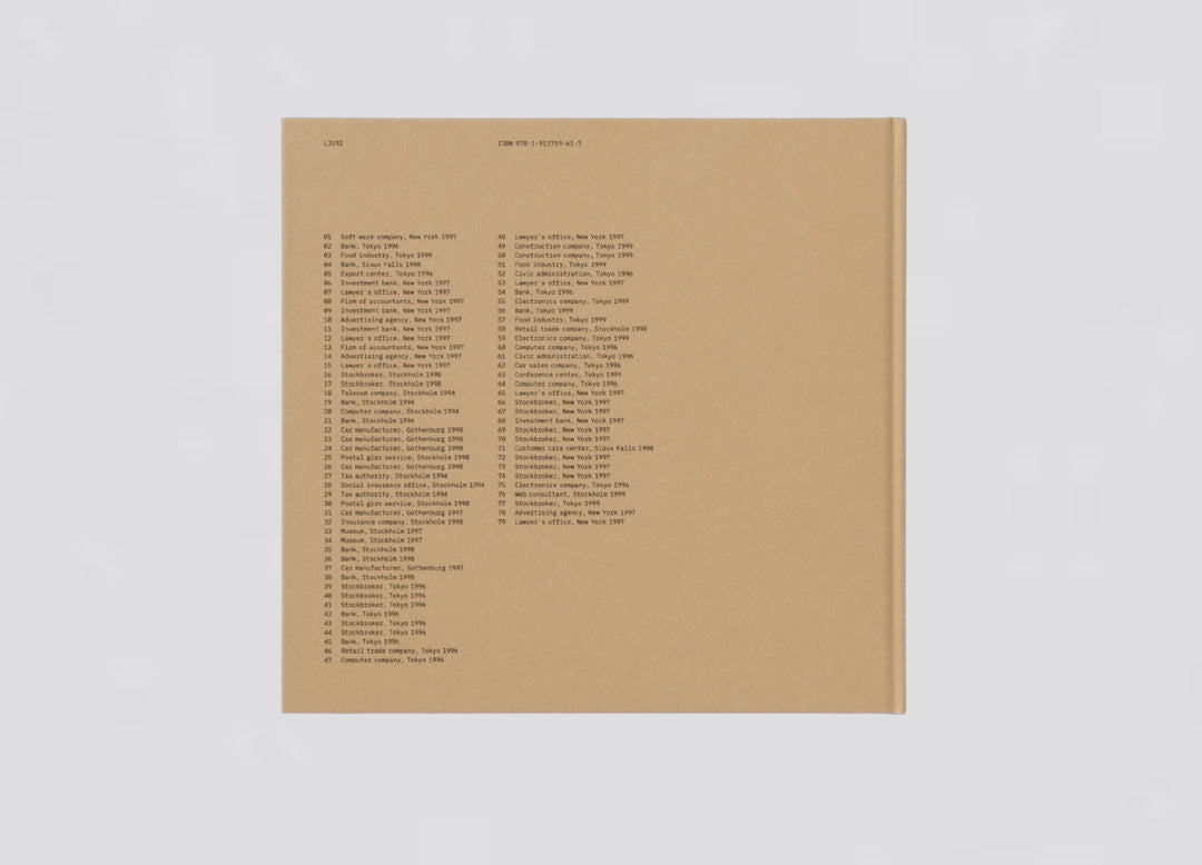Lars Tunbjörk – Office / LA Office, book published by Loose Joints. Lars Tunbjörk Foundation, text by David Graeber.