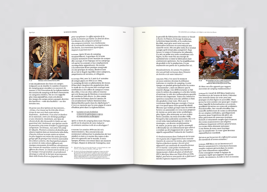 catalogue tente Ensemble – Typologie